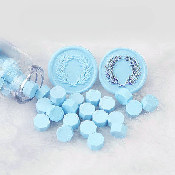 Wax Beads in Glass Jar - Baby Blue