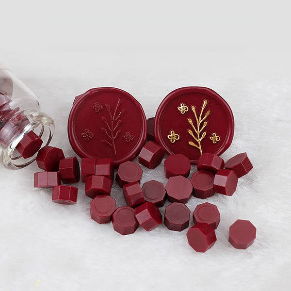Wax Beads in Glass Jar - Burgundy