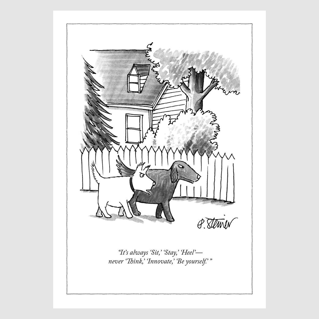 The New Yorker Card - It's Always Sit, Stay