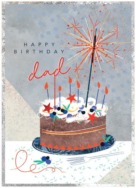 Cobalt Card - HB Dad Cake