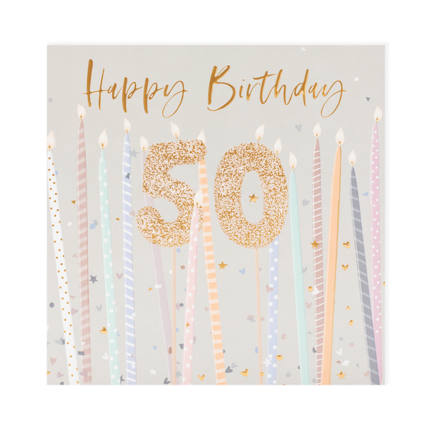Elle Card - 50th Birthday Candles