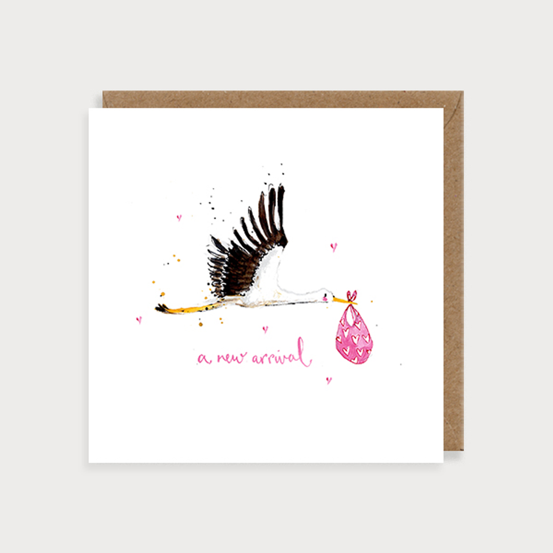 Card - Stork New Arrival Baby Girl