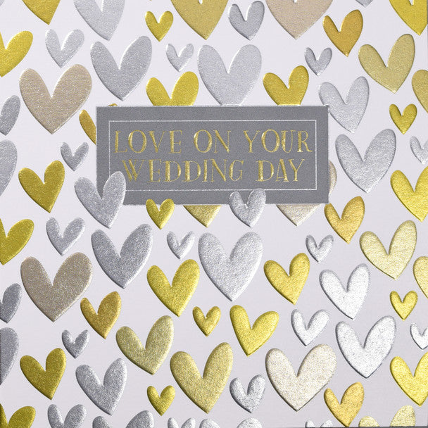 Card - Love On Your Wedding Day Hearts