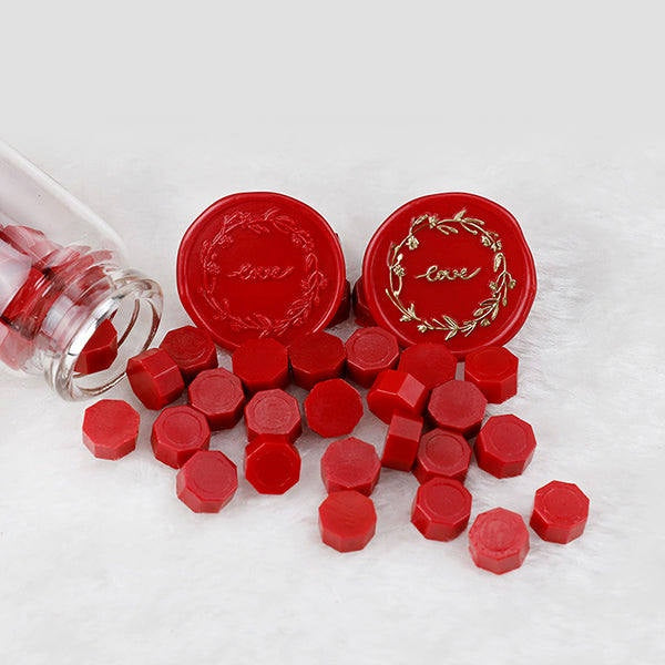 Wax Beads in Glass Jar - Red
