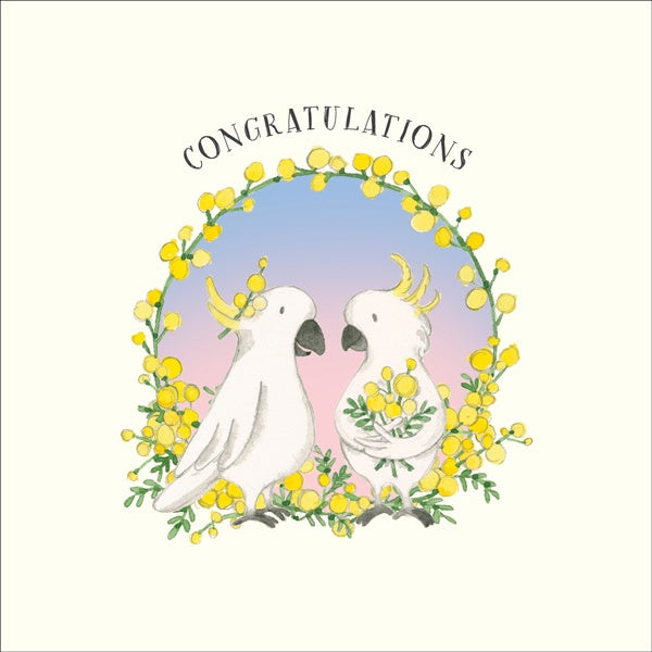 Congratulations Card - Cockatoos - Twigseeds