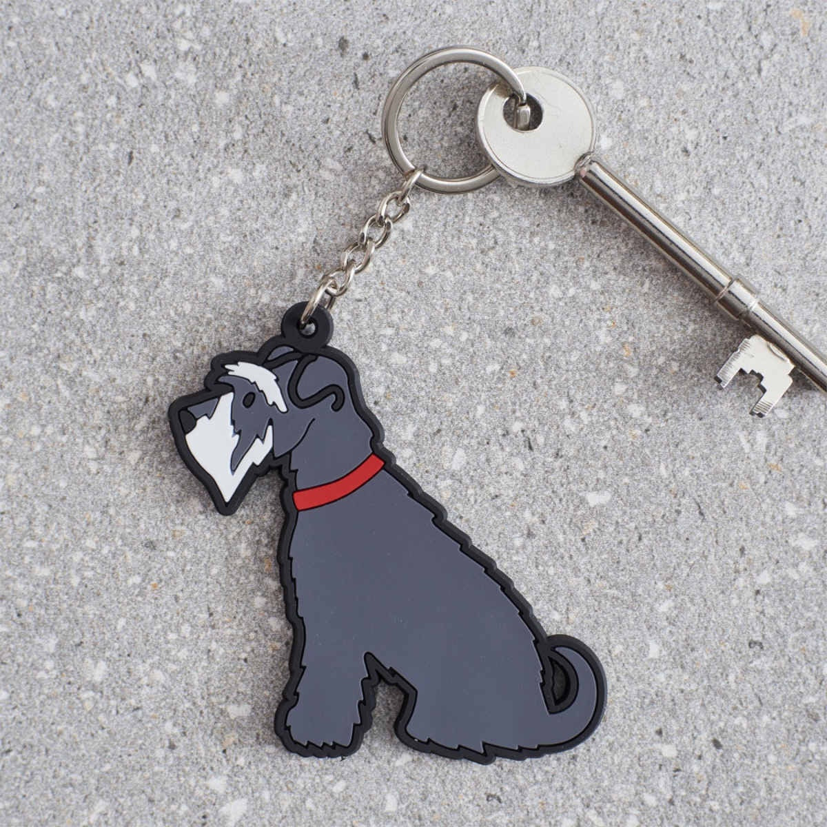 Sweet William Keyring - Grey Schnauzer