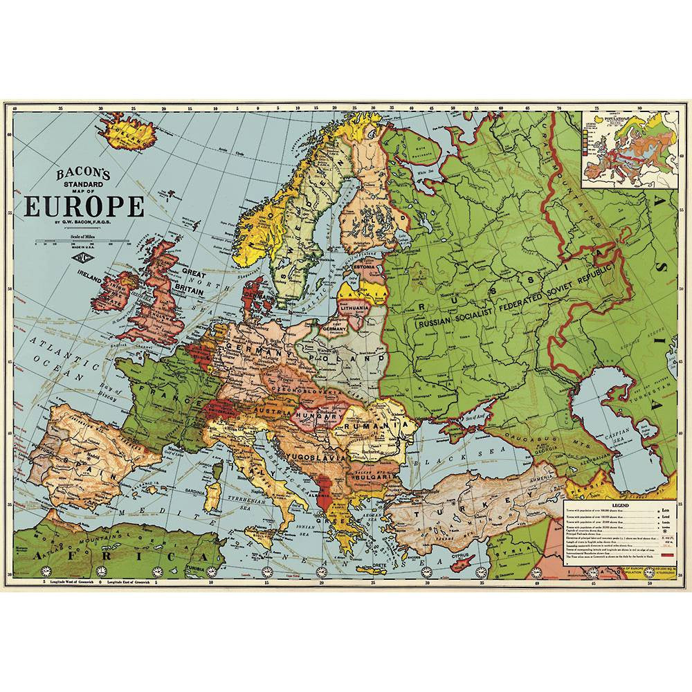 Europe Map 3 Poster