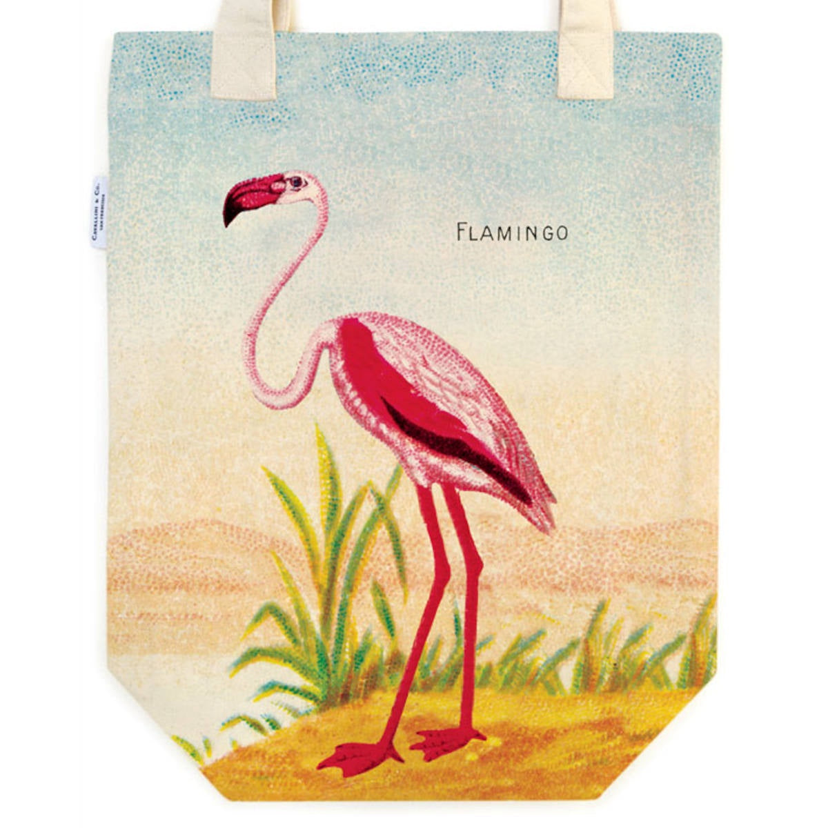Vintage Tote Bag - Cavallini & Co. Flamingo
