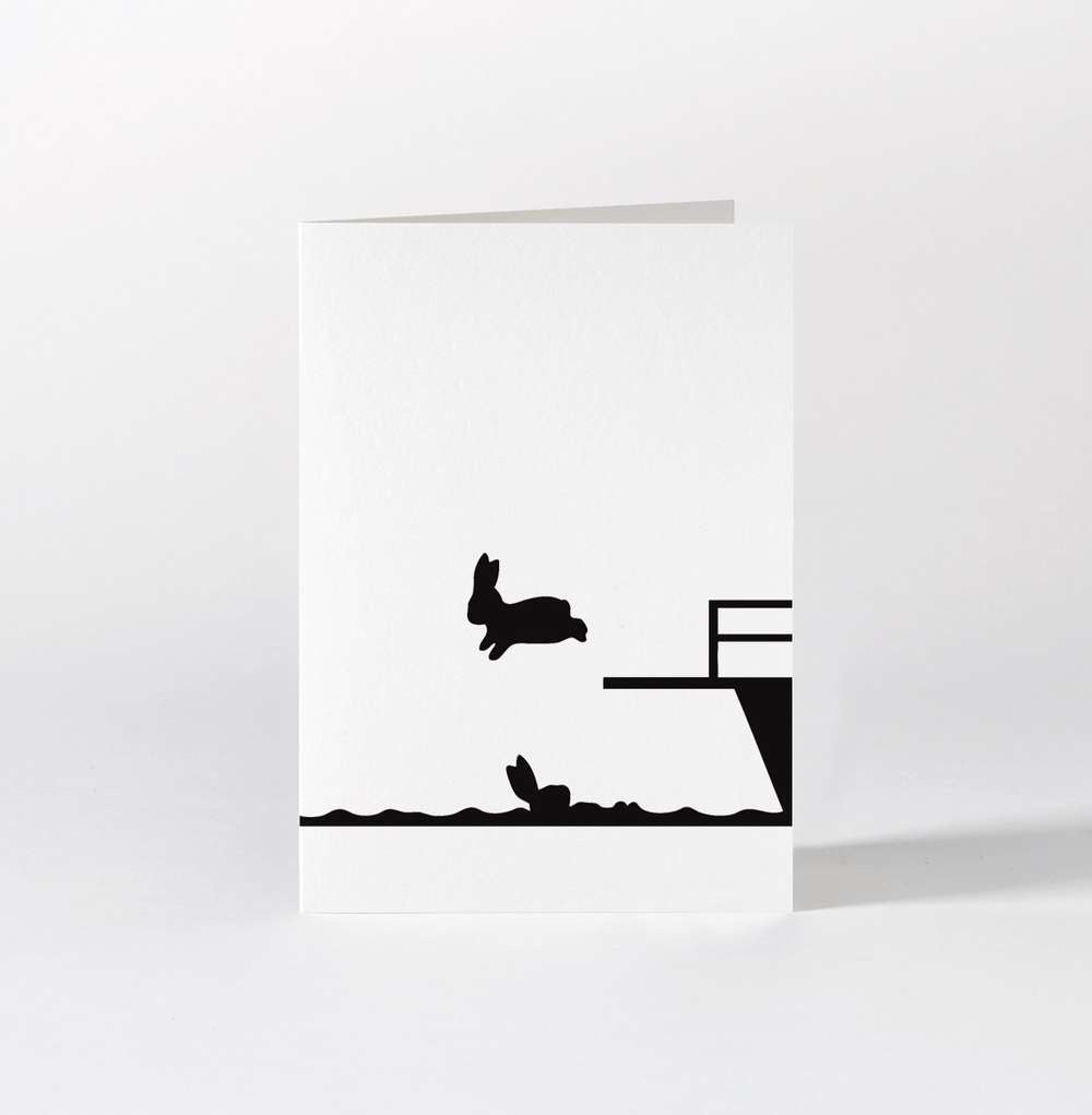 HamMade Card - Diving Rabbit