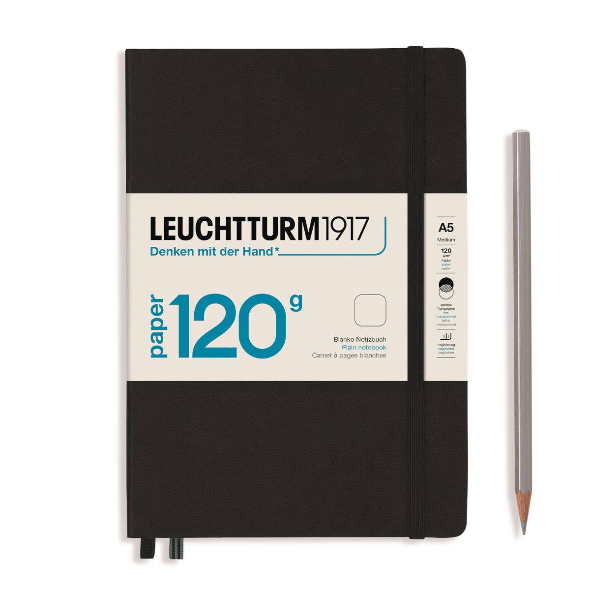 Leuchtturm 120g Edition Notebook - A5 - Plain - Black