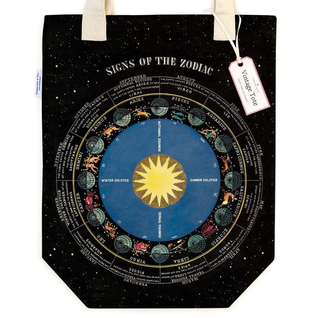 Vintage Zodiac Tote Bag