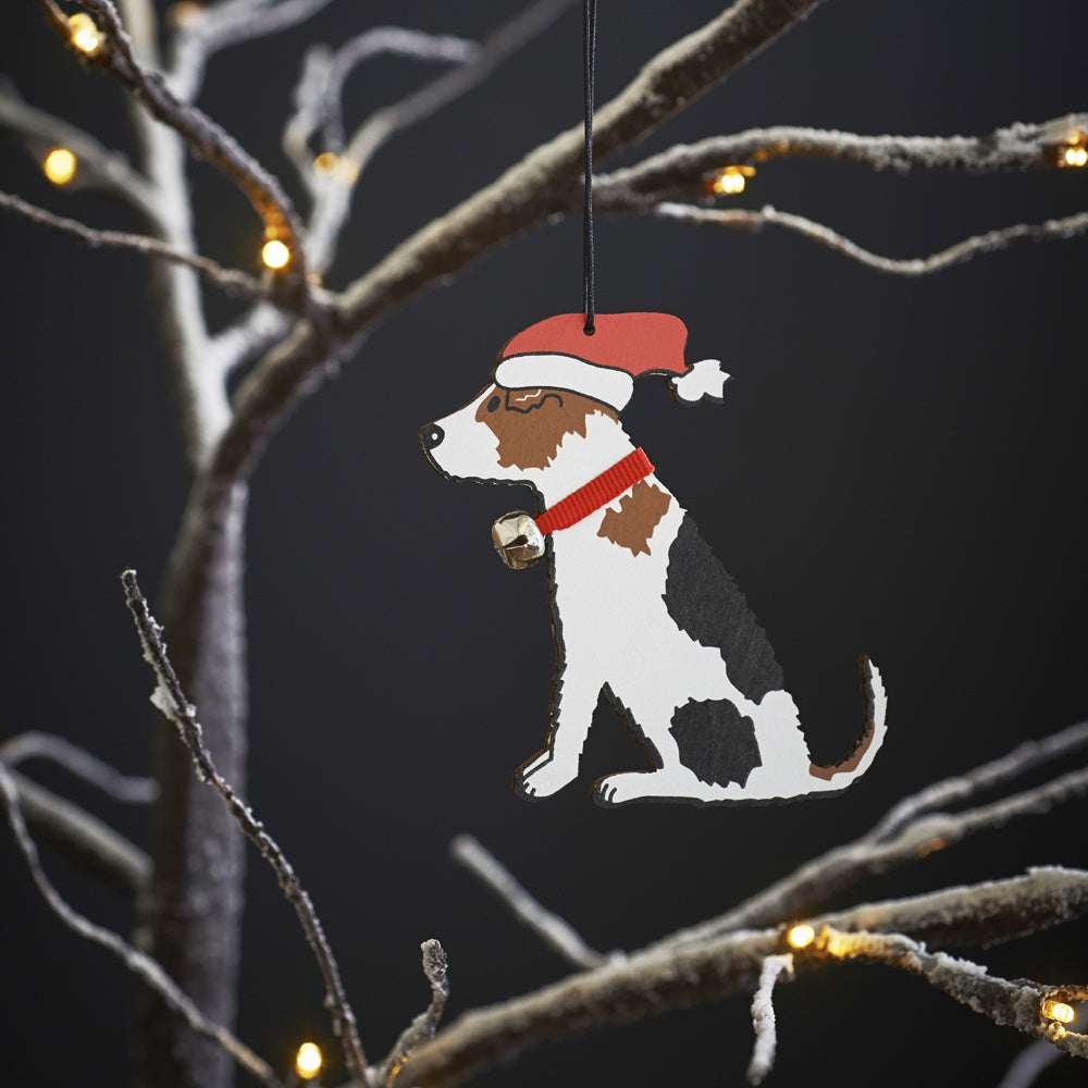 Wooden Christmas Decoration - Jack Russell - Sweet William