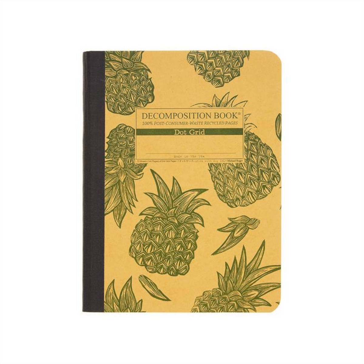 Decomposition Book - Large Notebook - Dot Grid - Pineapples