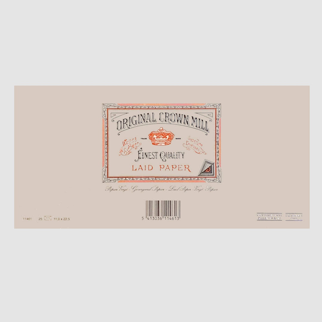 Original Crown Mill Laid Paper Envelopes 25 Pack – DL Grey