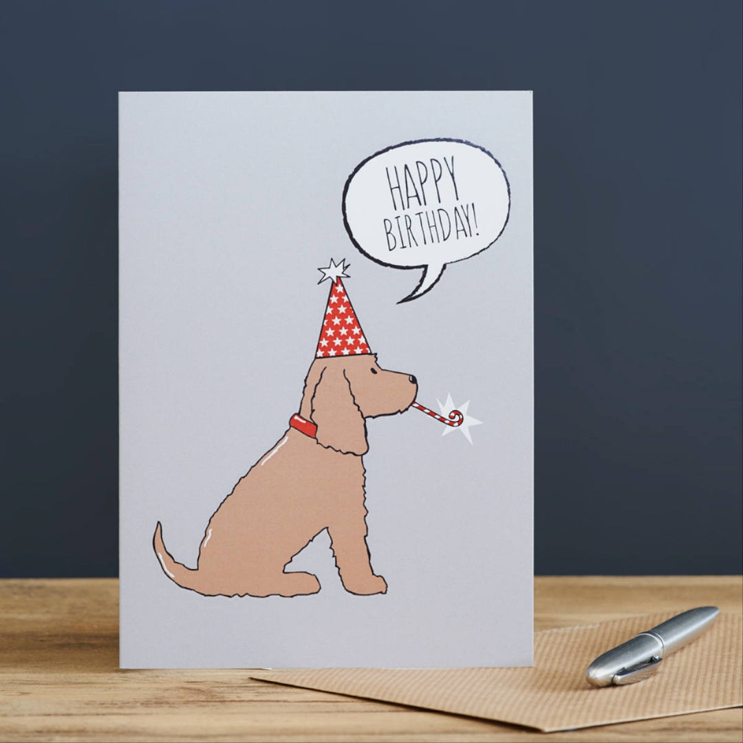Card – Golden Cocker Spaniel Happy Birthday