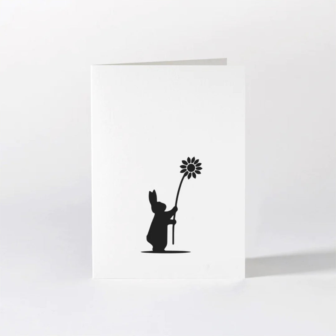 HamMade Bunny Card - Flower Giving Rabbit