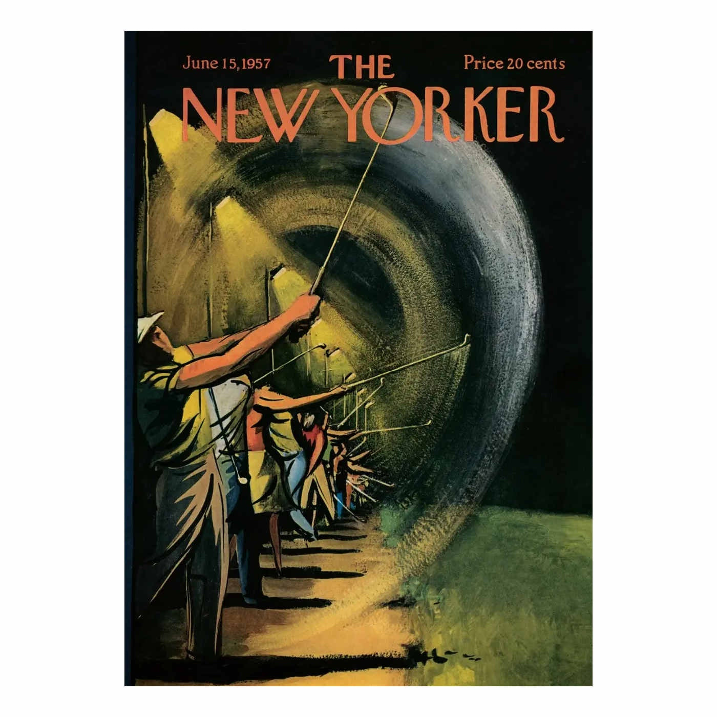 Golfing Card - Night Golfers - The New Yorker Card