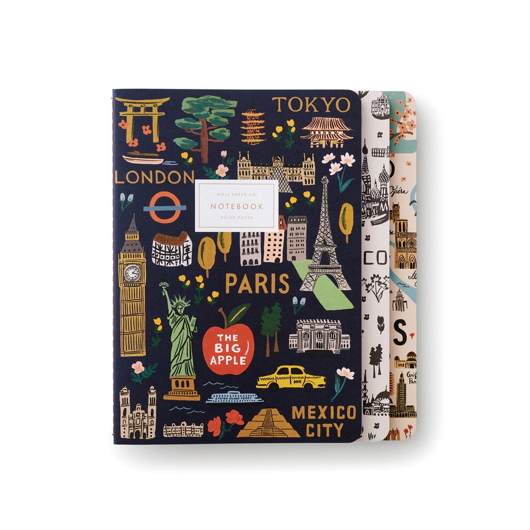 Stitched Notebooks - Pack of 3 - Bon Voyage