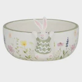 Bunny Bowl Cer 15x13x8cm Cream/Floral