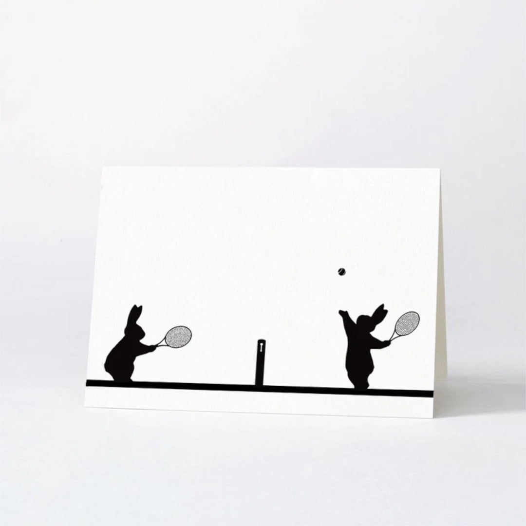 HamMade Bunny Card - Tennis Rabbit