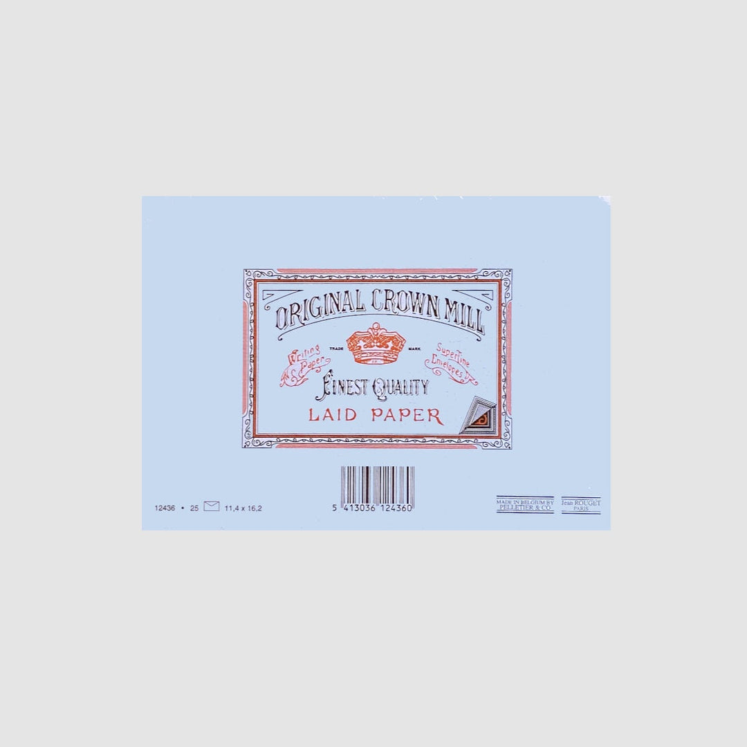 Original Crown Mill Laid Paper Envelopes 25 Pack – C6 Blue