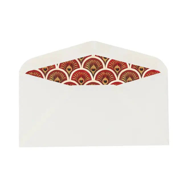 Bomo White DL Envelopes 6 Pack - Art Deco