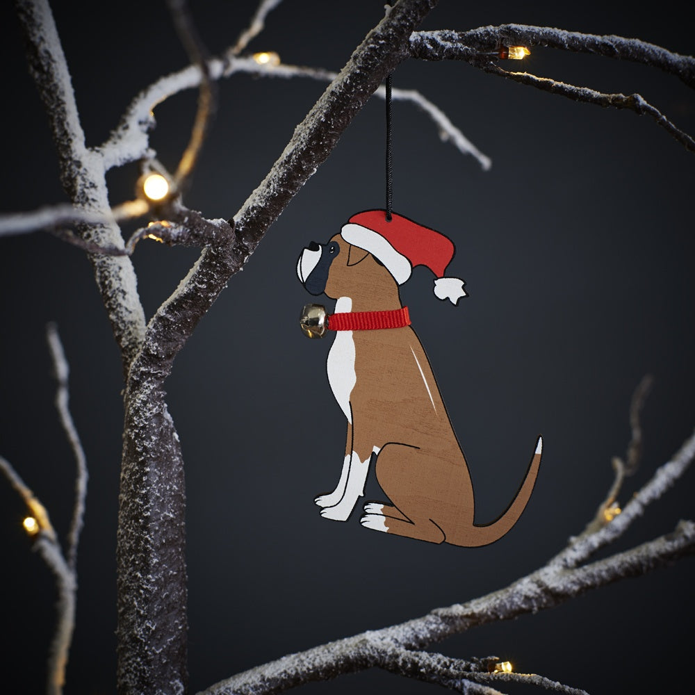 Wooden Christmas Decoration - Boxer - Sweet William