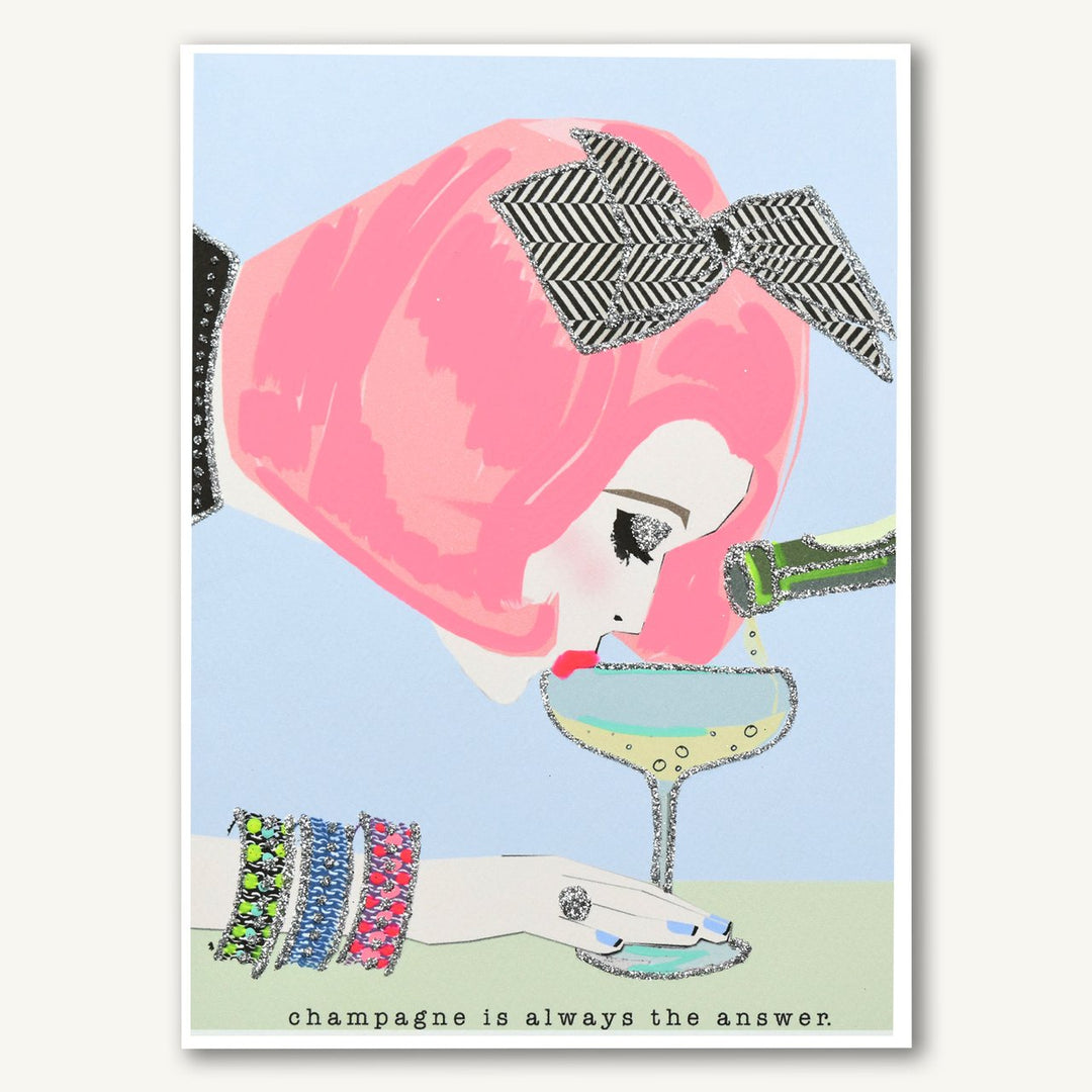 Verrier Card - Champagne Is Always The Answer
