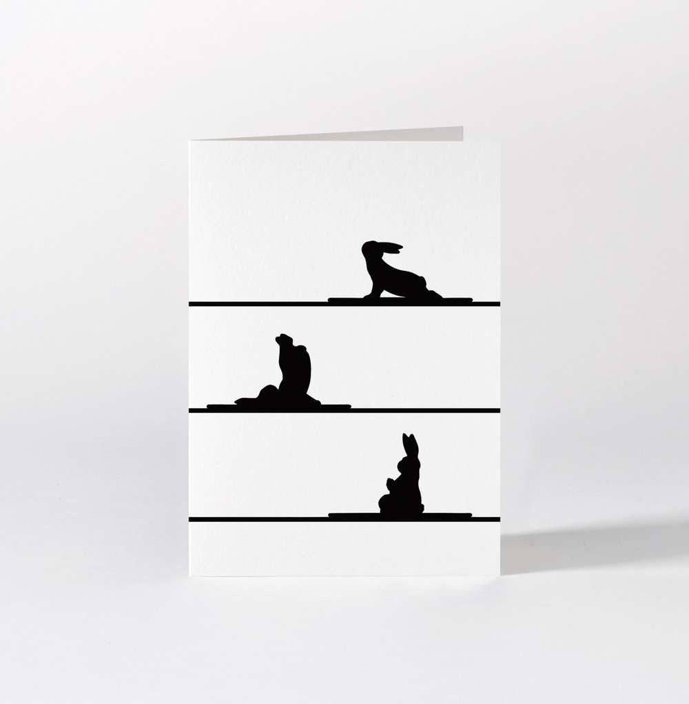 HamMade Bunny Card - Yoga Rabbit