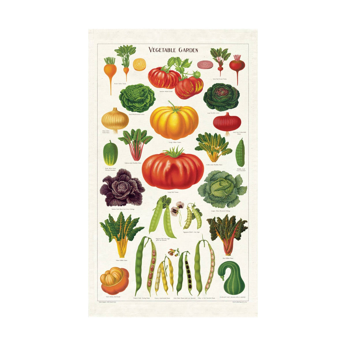 Tea Towel - Cavallini & Co. Vegetable Garden
