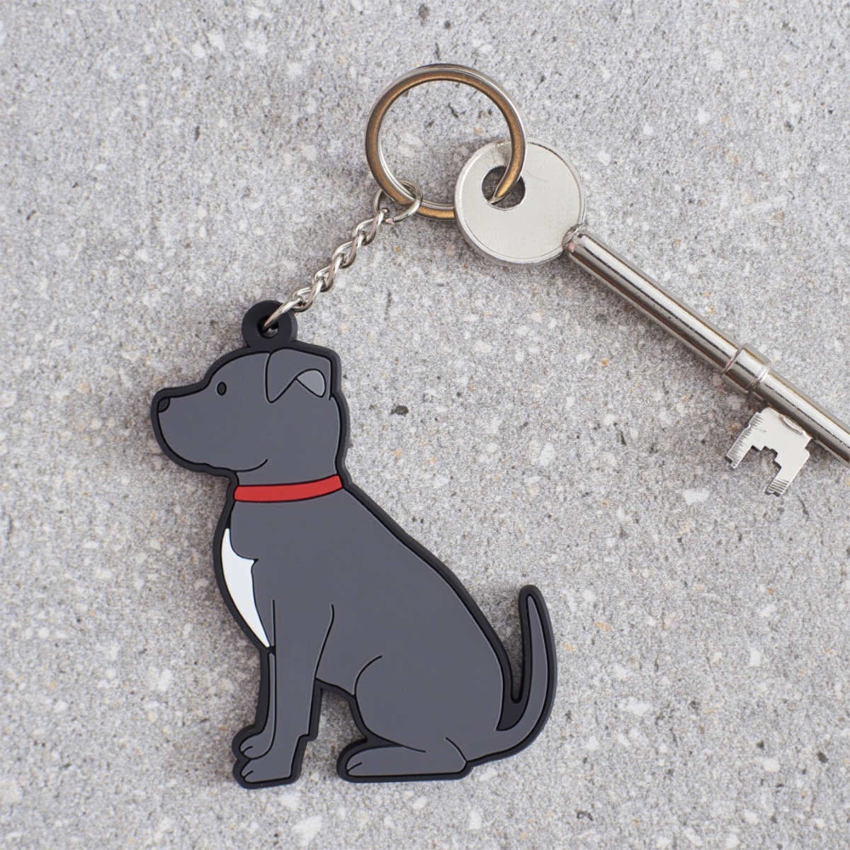 Keyring - Staffie - Sweet William