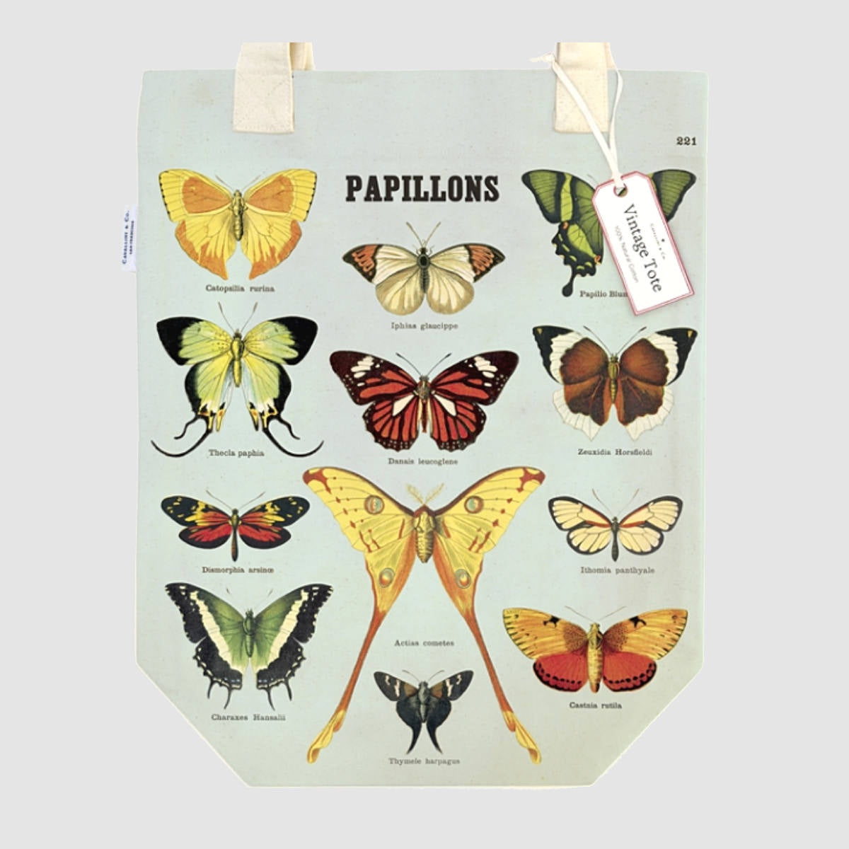 Vintage Tote Bag - Cavallini & Co. Butterflies