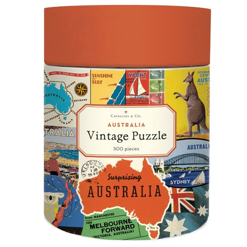 500 Piece Australian Puzzle - Cavallini & Co. Australia Collage