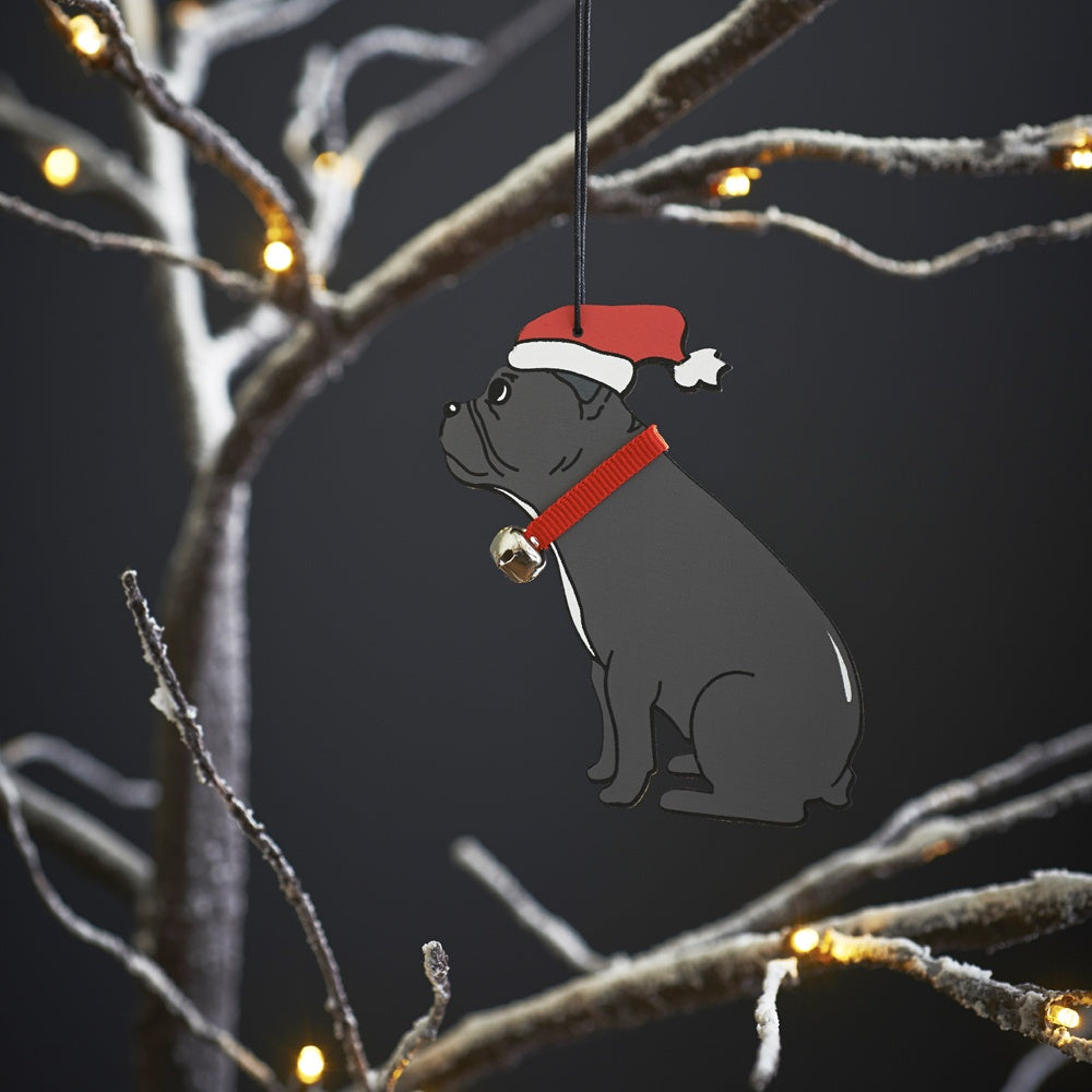 Wooden Christmas Decoration - French Bulldog - Sweet William