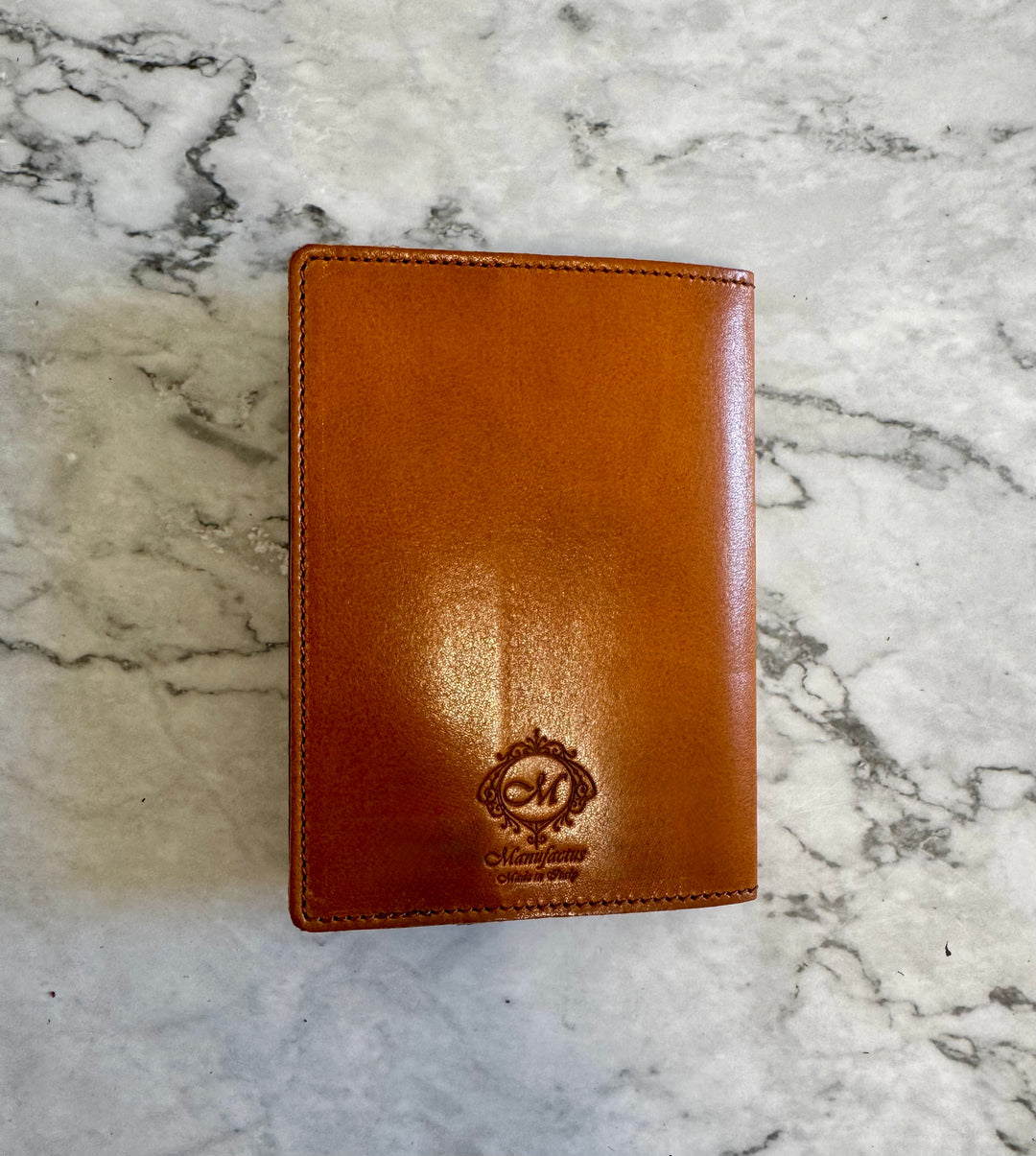 Manufactus Leather Passport Holder - Tan Gold