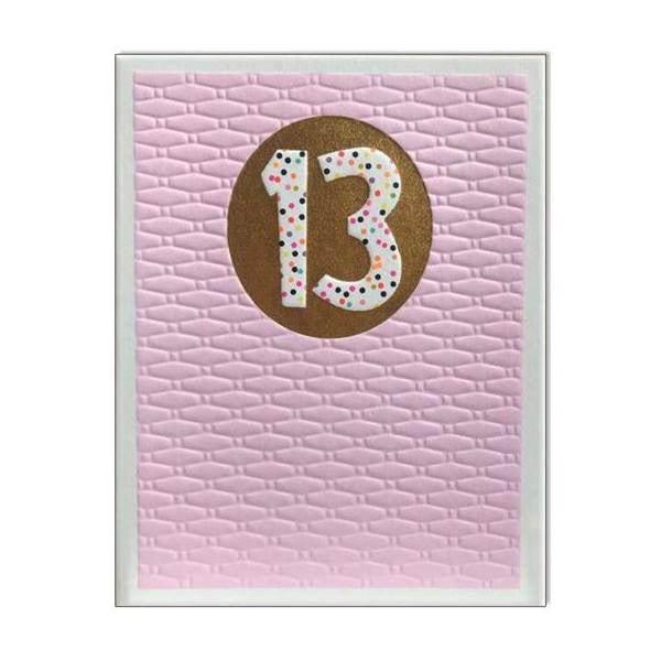 Jamboree Card - Age 13 Pink