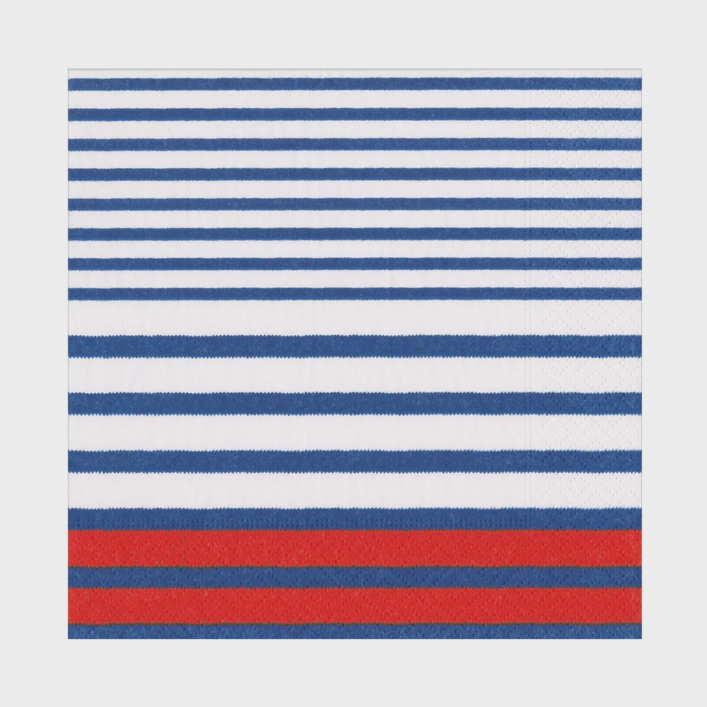 Lunch Napkins - Breton Stripe Blue