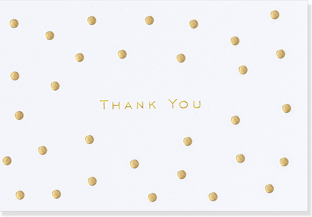 Peter Pauper Press Boxed Thank You Note Cards - Gold Dots