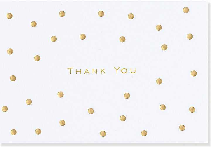 Peter Pauper Press Boxed Thank You Note Cards - Gold Dots