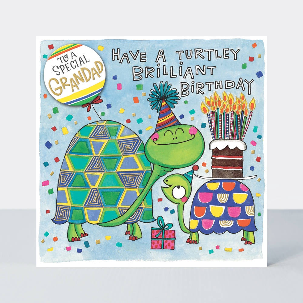 Chatterbox Card - Grandad - Have a Turtley Brilliant Birthday