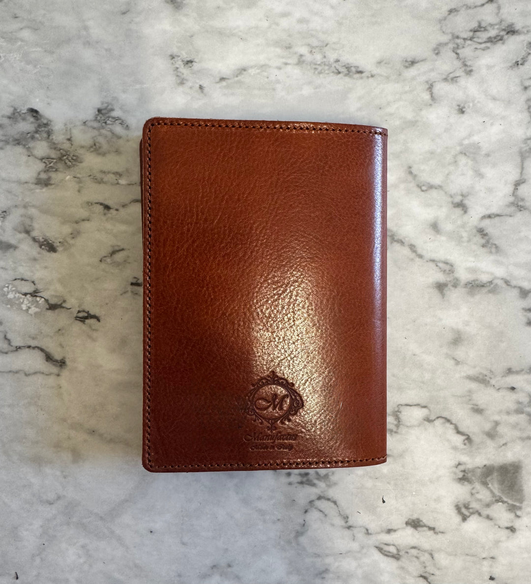 Manufactus Leather Passport Holder - Light Brown Cognac