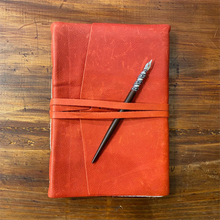 Medioevo Leather Journal - Red Large