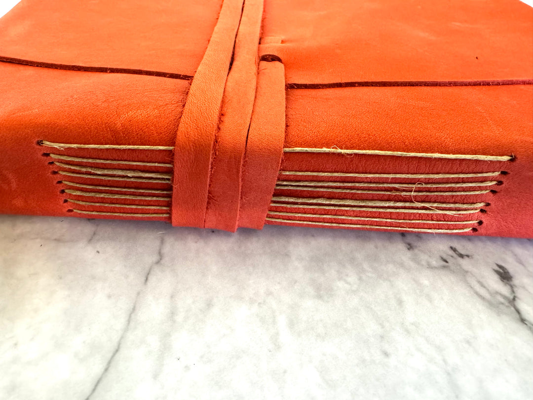 Medioevo Leather Journal - Red Large