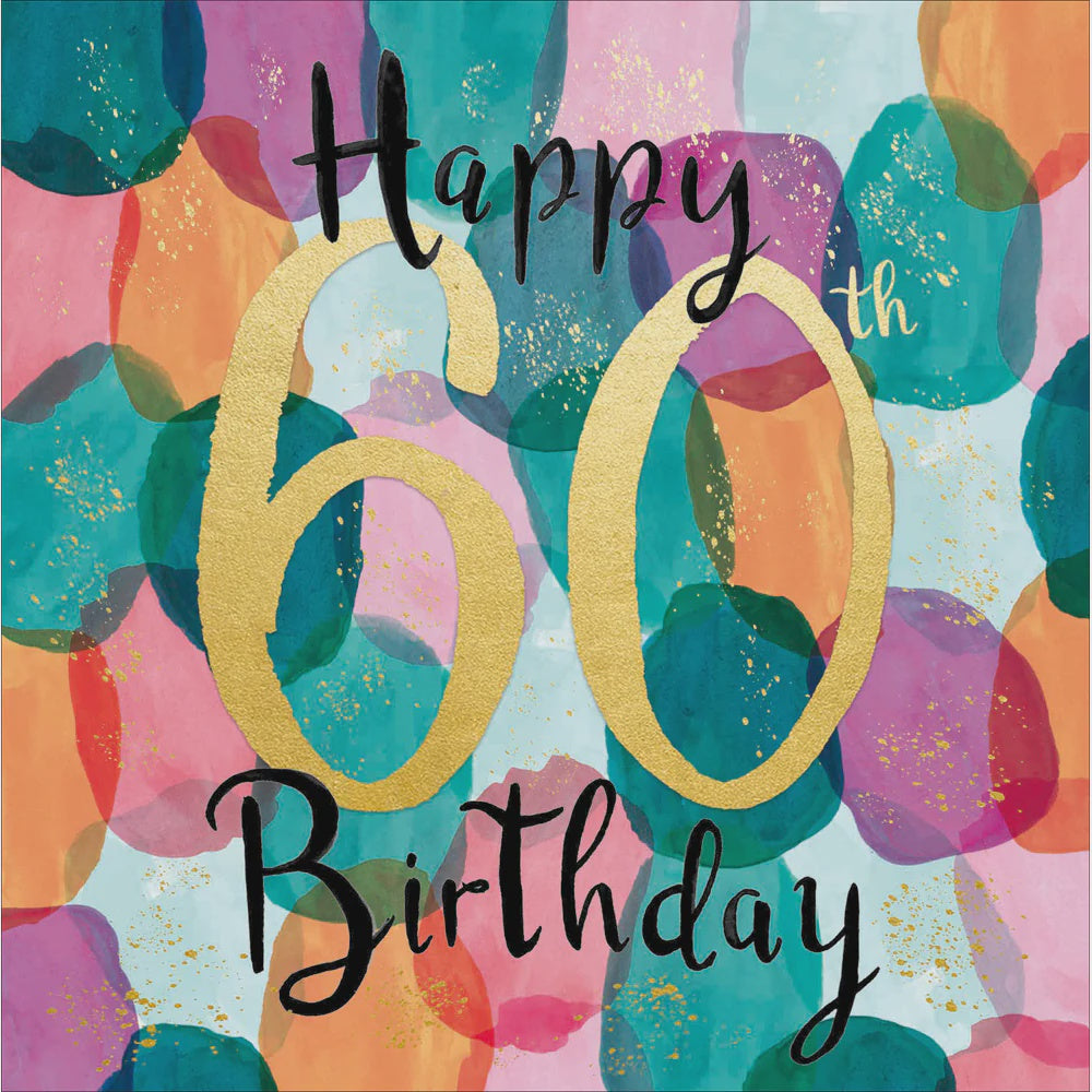Candy Floss Card - Happy Birthday 60th Birthday