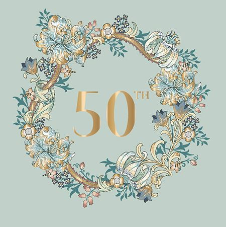 Card - Happy 50th Birthday Golden Lily