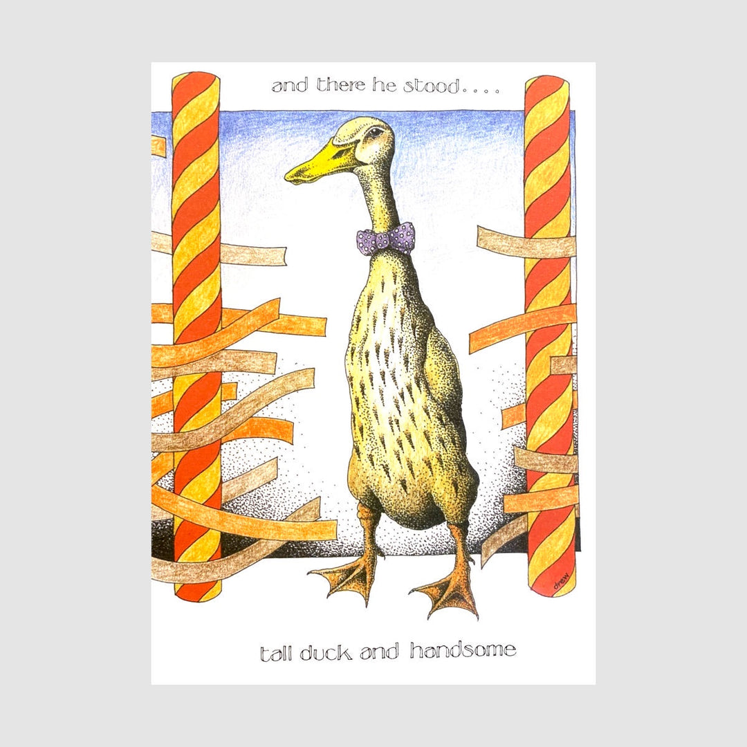Simon Drew Card -  Tall Duck and Handsome