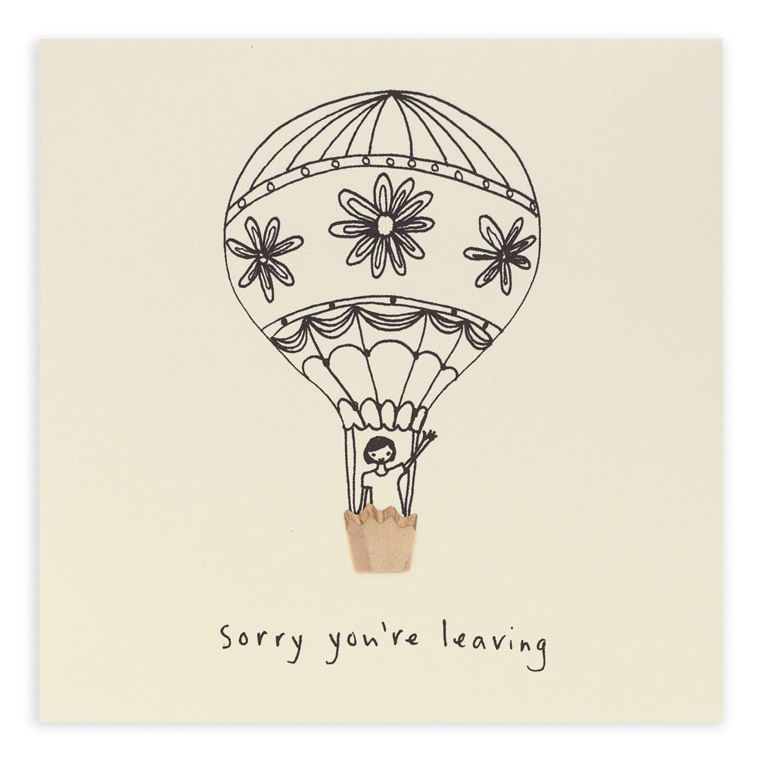 Pencil Shavings Card - Sorry You're Leaving