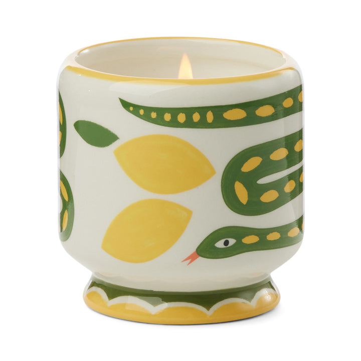 Paddywax 8oz Ceramic Candle Snake -  Wild Lemongrass