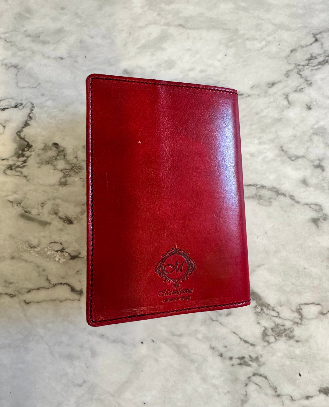Manufactus Leather Passport Holder -  Red