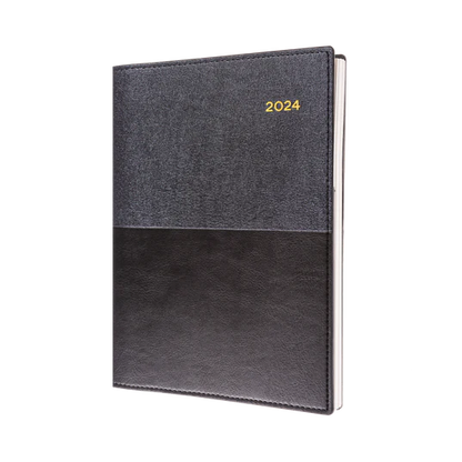 Collins 2024 Daily Diary - A4, Black - Vanessa